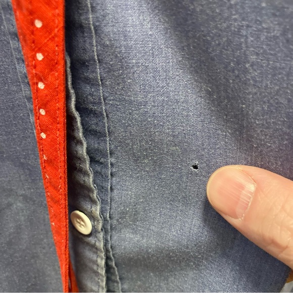 Vintage short sleeve strawberry pattern pocket robe dress mumu smock size M L - Picture 11 of 15